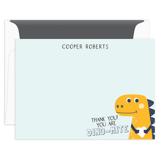 Dinomite Thank You Flat Note Cards